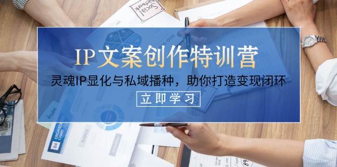 IP文案创作特训营，灵魂IP显化与私域播种，助你打造变现闭环（14节课）网赚项目-副业赚钱-互联网创业-资源整合八方网创