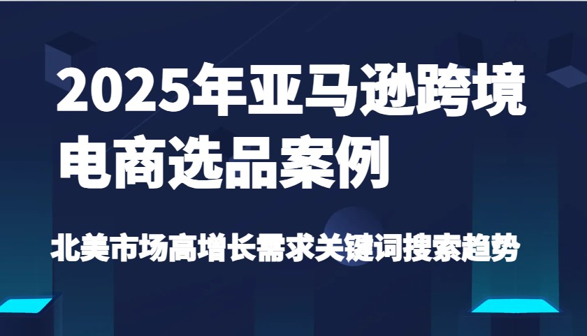 2025年亚马逊跨境电商选品案例-北美市场高增长需求关键词搜索趋势（更新)网赚项目-副业赚钱-互联网创业-资源整合八方网创