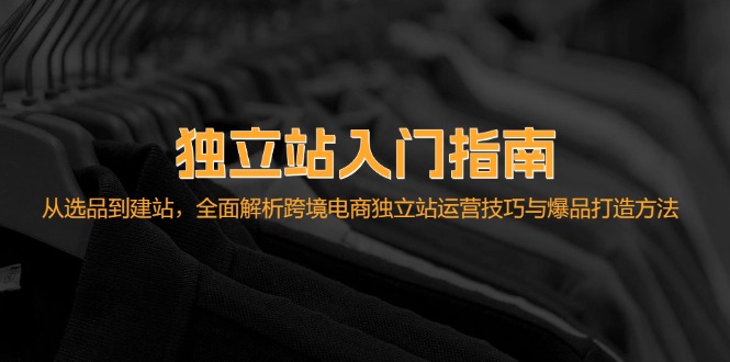 独立站入门指南：从选品到建站，全面解析跨境电商独立站运营技巧与爆品打造方法网赚项目-副业赚钱-互联网创业-资源整合八方网创