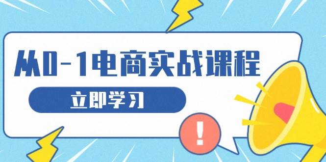 从零做电商实战课程，教你如何获取访客、选品布局，搭建基础运营团队网赚项目-副业赚钱-互联网创业-资源整合八方网创