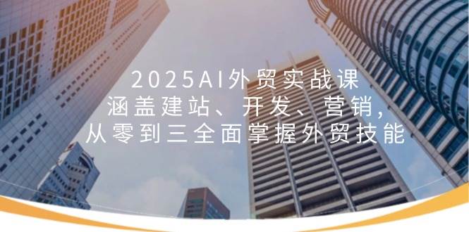 2025AI外贸实战课：涵盖建站、开发、营销, 从零到三全面掌握外贸技能网赚项目-副业赚钱-互联网创业-资源整合八方网创