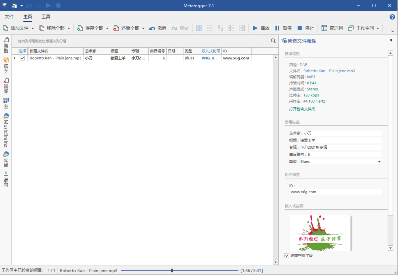 Metatogger音频编辑v7.5.0.0绿色版网赚项目-副业赚钱-互联网创业-资源整合八方网创