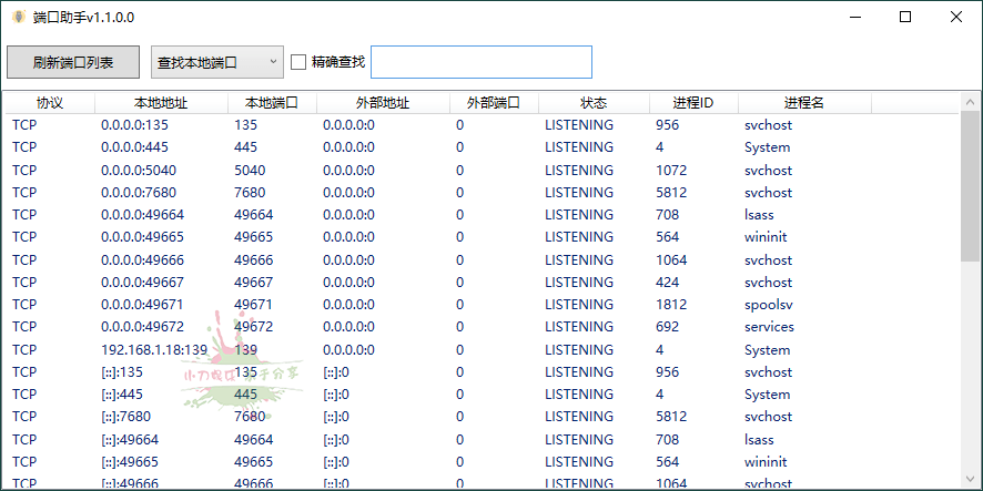 端口助手v1.1.0.0单文件版网赚项目-副业赚钱-互联网创业-资源整合八方网创