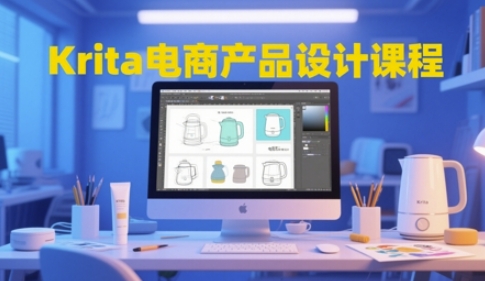 Krita电商产品设计课程，掌握从工具使用到创意落地的全链路设计能力网赚项目-副业赚钱-互联网创业-资源整合八方网创