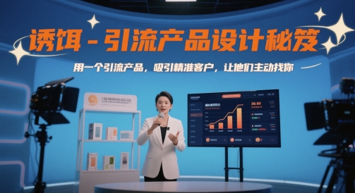 诱饵-引流产品设计秘笈，用一个引流产品，吸引精准客户，让他们主动找你网赚项目-副业赚钱-互联网创业-资源整合八方网创
