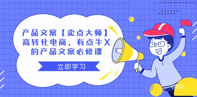 产品文案【卖点大师】高转化电商，有点牛X的 产品文案必修课网赚项目-副业赚钱-互联网创业-资源整合八方网创