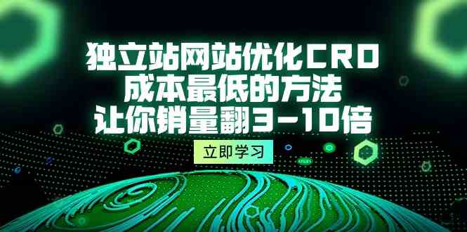独立站网站优化CRO，成本最低的方法，让你销量翻3-10倍（5节课）网赚项目-副业赚钱-互联网创业-资源整合八方网创