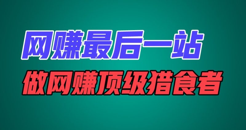 网赚最后一站,卖项目,做网赚顶级猎食者网赚项目-副业赚钱-互联网创业-资源整合八方网创