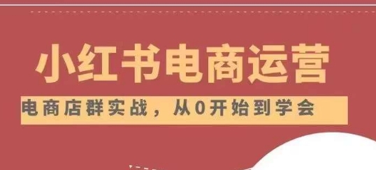 小红书店铺运营从小白到大神2.0，从入门到精通网赚项目-副业赚钱-互联网创业-资源整合八方网创