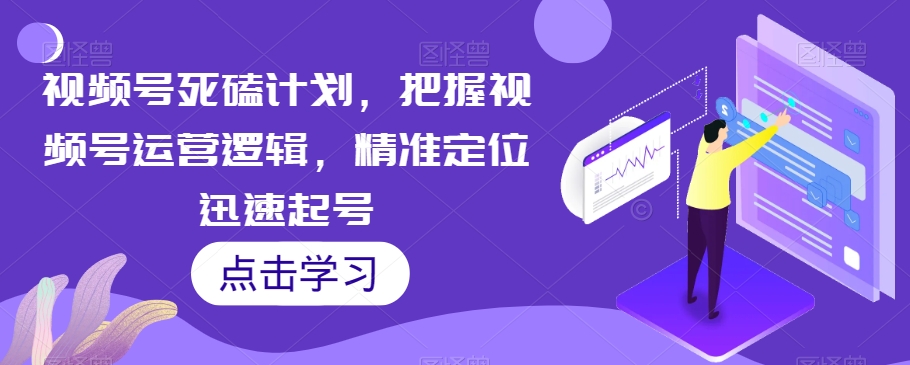 视频号死磕计划，把握视频号运营逻辑，精准定位迅速起号网赚项目-副业赚钱-互联网创业-资源整合八方网创