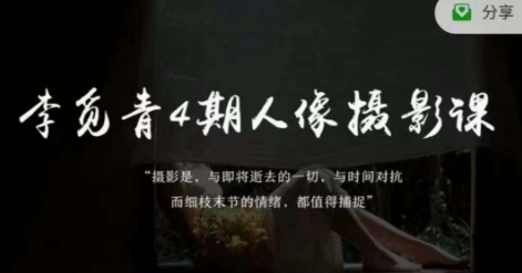 李觅青4期人像摄影线上课，审美/前期策划/拍摄/人像精修/调色网赚项目-副业赚钱-互联网创业-资源整合八方网创