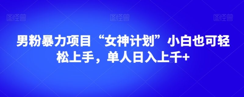男粉暴力项目“女神计划”小白也可轻松上手，单人日入上千+【揭秘】网赚项目-副业赚钱-互联网创业-资源整合八方网创