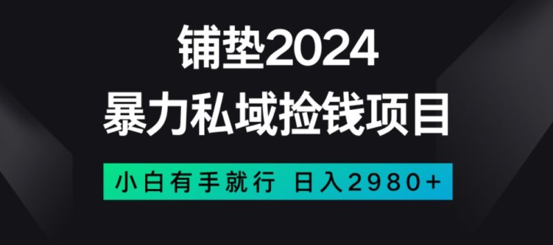 暴力私域捡钱项目，小白无脑操作，日入2980【揭秘】网赚项目-副业赚钱-互联网创业-资源整合八方网创