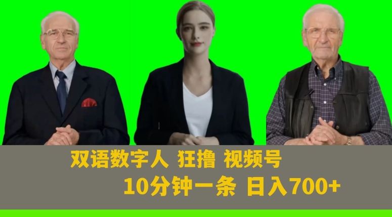Ai生成双语数字人狂撸视频号，日入700+内附251G素材【揭秘】网赚项目-副业赚钱-互联网创业-资源整合八方网创