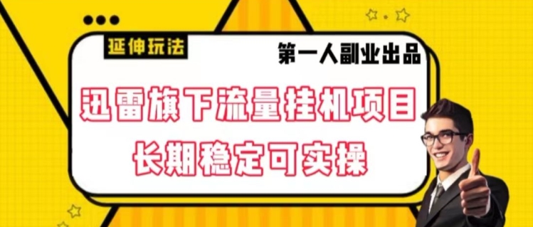 迅雷旗下流量挂机项目，长期稳定可实操【揭秘】网赚项目-副业赚钱-互联网创业-资源整合八方网创
