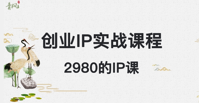 外边卖2980的创业IP课程，做私域月入5w+网赚项目-副业赚钱-互联网创业-资源整合八方网创