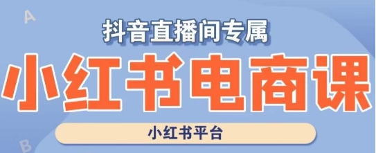 小红书电商高级运营课程，实操教学+案例分析网赚项目-副业赚钱-互联网创业-资源整合八方网创