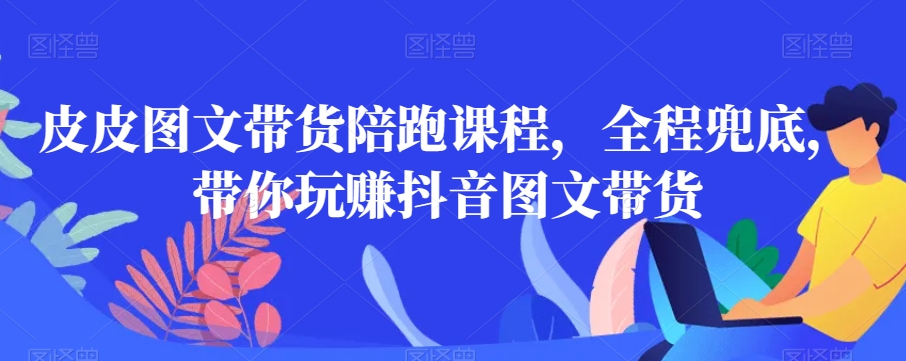 皮皮图文带货陪跑课程，全程兜底，带你玩赚抖音图文带货网赚项目-副业赚钱-互联网创业-资源整合八方网创