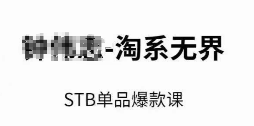 淘系无界STB单品爆款课（2024），付费带动免费的核心逻辑，万相台无界关键词推广/精准人群的核心网赚项目-副业赚钱-互联网创业-资源整合八方网创