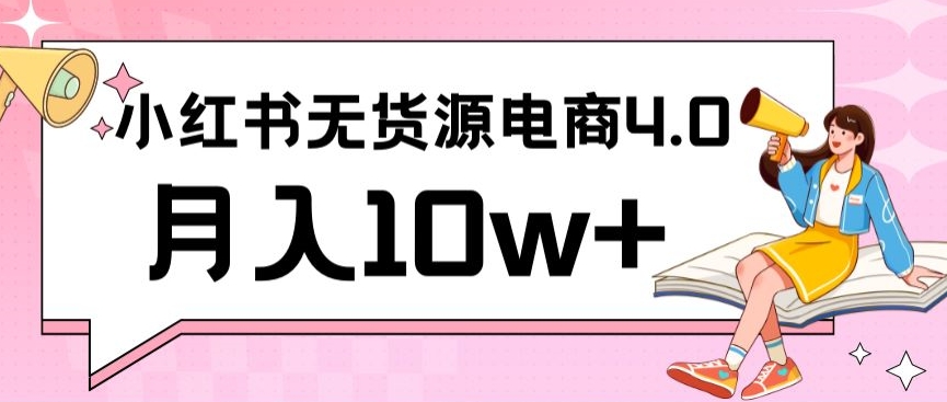 小红书新电商实战，无货源实操从0到1月入10w+联合抖音放大收益网赚项目-副业赚钱-互联网创业-资源整合八方网创
