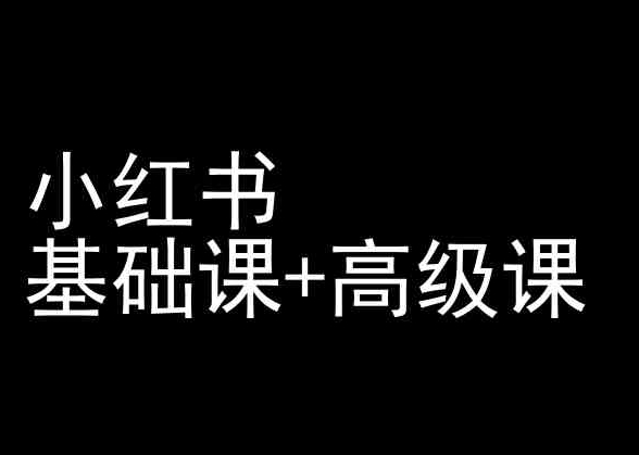 小红书基础课+高级课-小红书运营教程网赚项目-副业赚钱-互联网创业-资源整合八方网创