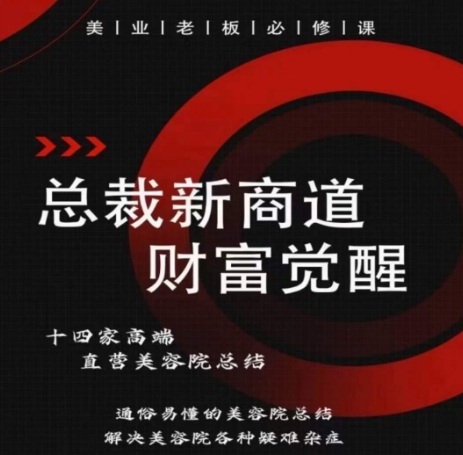 总裁新商道(美业老板必修课)，通俗易懂的美容院总结，解决美容院各种疑难杂症网赚项目-副业赚钱-互联网创业-资源整合八方网创