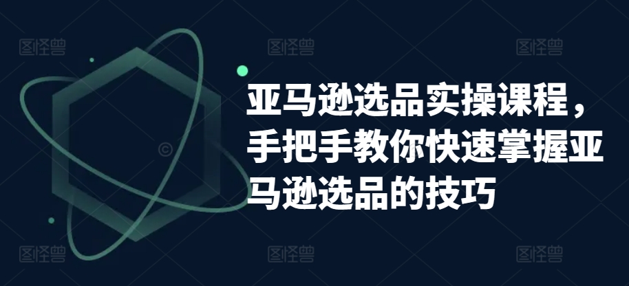 亚马逊选品实操课程，手把手教你快速掌握亚马逊选品的技巧网赚项目-副业赚钱-互联网创业-资源整合八方网创