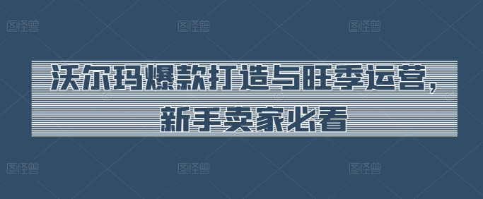 沃尔玛爆款打造与旺季运营，新手卖家必看网赚项目-副业赚钱-互联网创业-资源整合八方网创