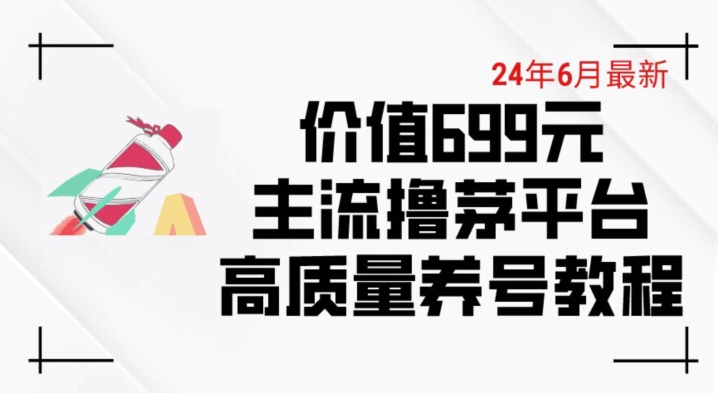 6月最新价值699的主流撸茅台平台精品养号下车攻略网赚项目-副业赚钱-互联网创业-资源整合八方网创