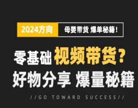 短视频母婴赛道实操流量训练营，零基础视频带货，好物分享，爆量秘籍网赚项目-副业赚钱-互联网创业-资源整合八方网创