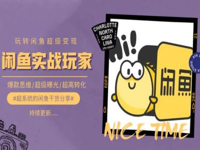 手把手教你0到1系统玩转闲鱼变现，爆款思维/超级曝光/超高转化网赚项目-副业赚钱-互联网创业-资源整合八方网创