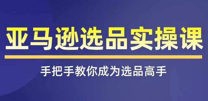 亚马逊选品实操课程，快速掌握亚马逊选品的技巧，覆盖亚马逊选品所有渠道网赚项目-副业赚钱-互联网创业-资源整合八方网创