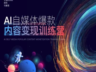 AI自媒体爆款内容变现训练营，20%底层逻辑，60%实操方法，20%案例拆解(即学即用)网赚项目-副业赚钱-互联网创业-资源整合八方网创