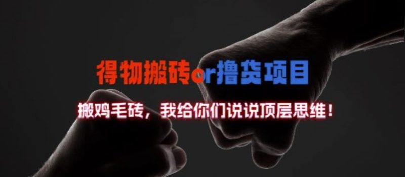 得物搬砖撸货项目?掰下数据,我给你们说说顶层思维网赚项目-副业赚钱-互联网创业-资源整合八方网创