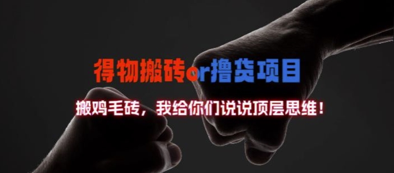得物搬砖撸货项目?掰下数据，我给你们说说顶层思维网赚项目-副业赚钱-互联网创业-资源整合八方网创