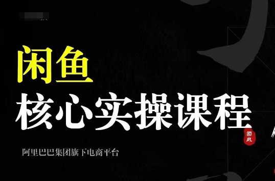 2024闲鱼核心实操课程，从养号、选品、发布、销售，教你做一个出单的闲鱼号网赚项目-副业赚钱-互联网创业-资源整合八方网创