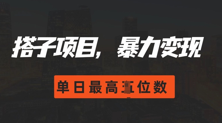 2024搭子玩法，0门槛，暴力变现，单日最高破四位数网赚项目-副业赚钱-互联网创业-资源整合八方网创
