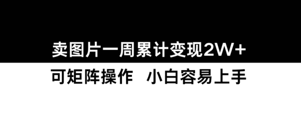 小红书【卖图片】一周累计变现2W+小白易上手网赚项目-副业赚钱-互联网创业-资源整合八方网创