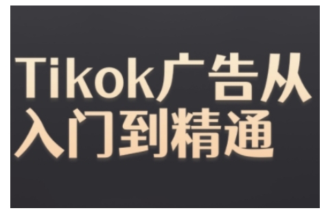 Tiktok Ads实操教程，Tiktok广告从入门到精通网赚项目-副业赚钱-互联网创业-资源整合八方网创