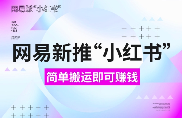 网易官方新推“小红书”，搬运即有收益，新手小白千万别错过(附详细教程)网赚项目-副业赚钱-互联网创业-资源整合八方网创