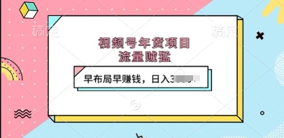 视频号年货项目，流量贼猛，早布局早挣钱，日入上k网赚项目-副业赚钱-互联网创业-资源整合八方网创