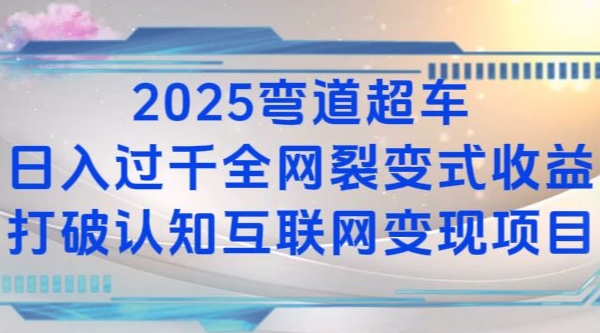 2025弯道超车日入过K全网裂变式收益打破认知互联网变现项目网赚项目-副业赚钱-互联网创业-资源整合八方网创