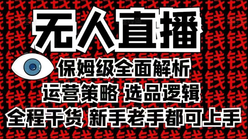 2025无人直播这么做就对了，保姆级全面解析，全程干货，新手老手都可上手网赚项目-副业赚钱-互联网创业-资源整合八方网创