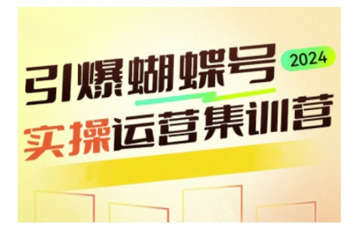 引爆蝴蝶号实操运营，助力你深度掌握蝴蝶号运营，实现高效实操，开启流量变现之路网赚项目-副业赚钱-互联网创业-资源整合八方网创
