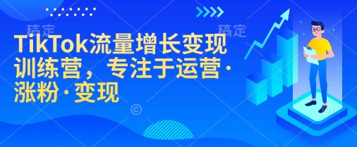 TikTok流量增长变现训练营，专注于运营·涨粉·变现网赚项目-副业赚钱-互联网创业-资源整合八方网创