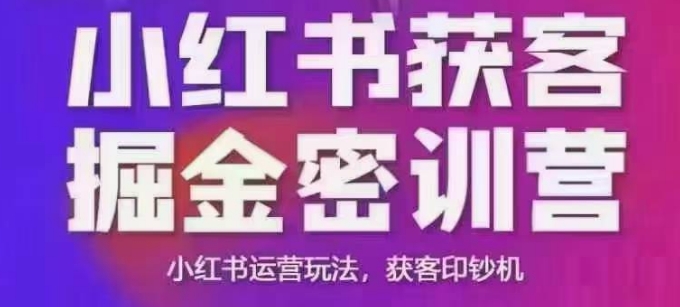小红书获客掘金线下课，录音+ppt照片，小红书运营玩法，获客印钞机网赚项目-副业赚钱-互联网创业-资源整合八方网创