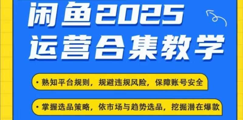2025闲鱼电商运营全集，2025最新咸鱼玩法网赚项目-副业赚钱-互联网创业-资源整合八方网创