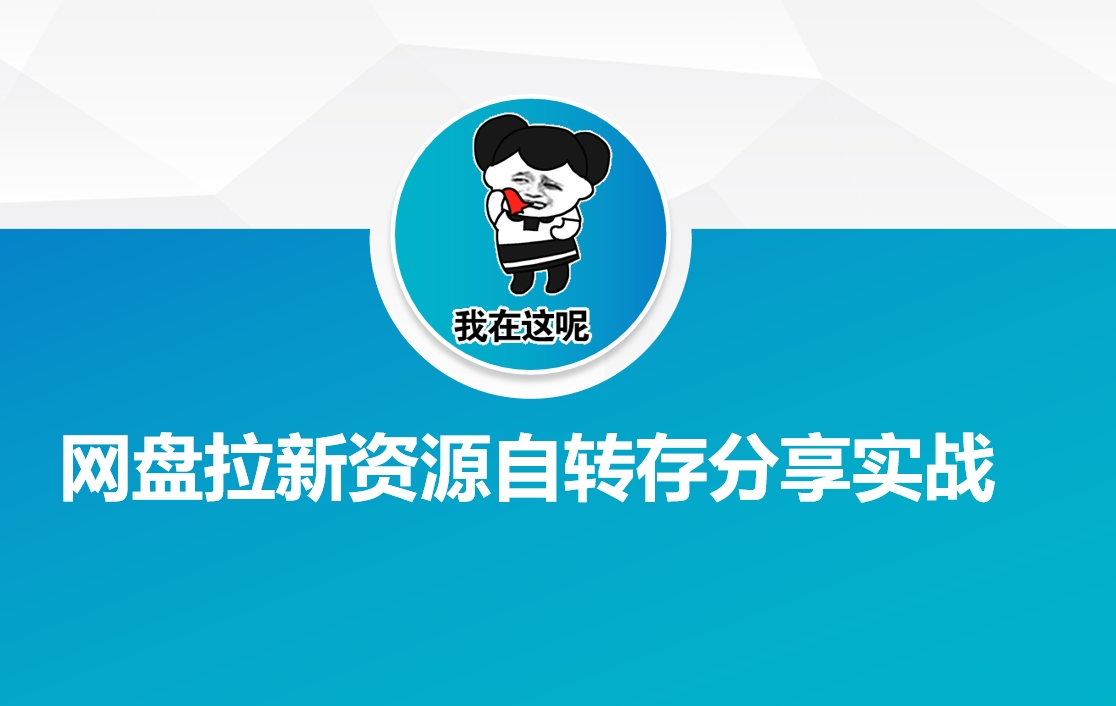 网盘拉新资源自动转存分享实战网赚项目-副业赚钱-互联网创业-资源整合八方网创