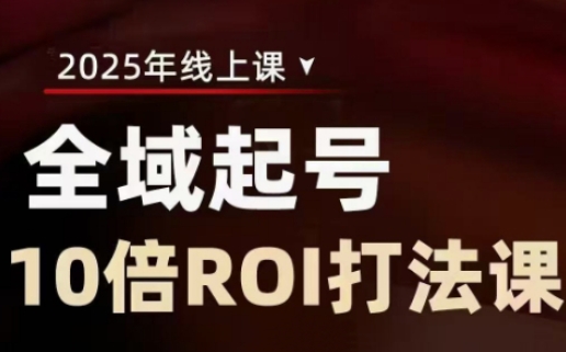 2025全域起号10倍ROI打法课，助你提升直播间的投资回报率网赚项目-副业赚钱-互联网创业-资源整合八方网创