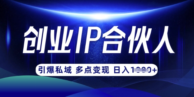 云帆·创业ip合伙人打造3.0，从0到1教你做网创，实现月入过W网赚项目-副业赚钱-互联网创业-资源整合八方网创